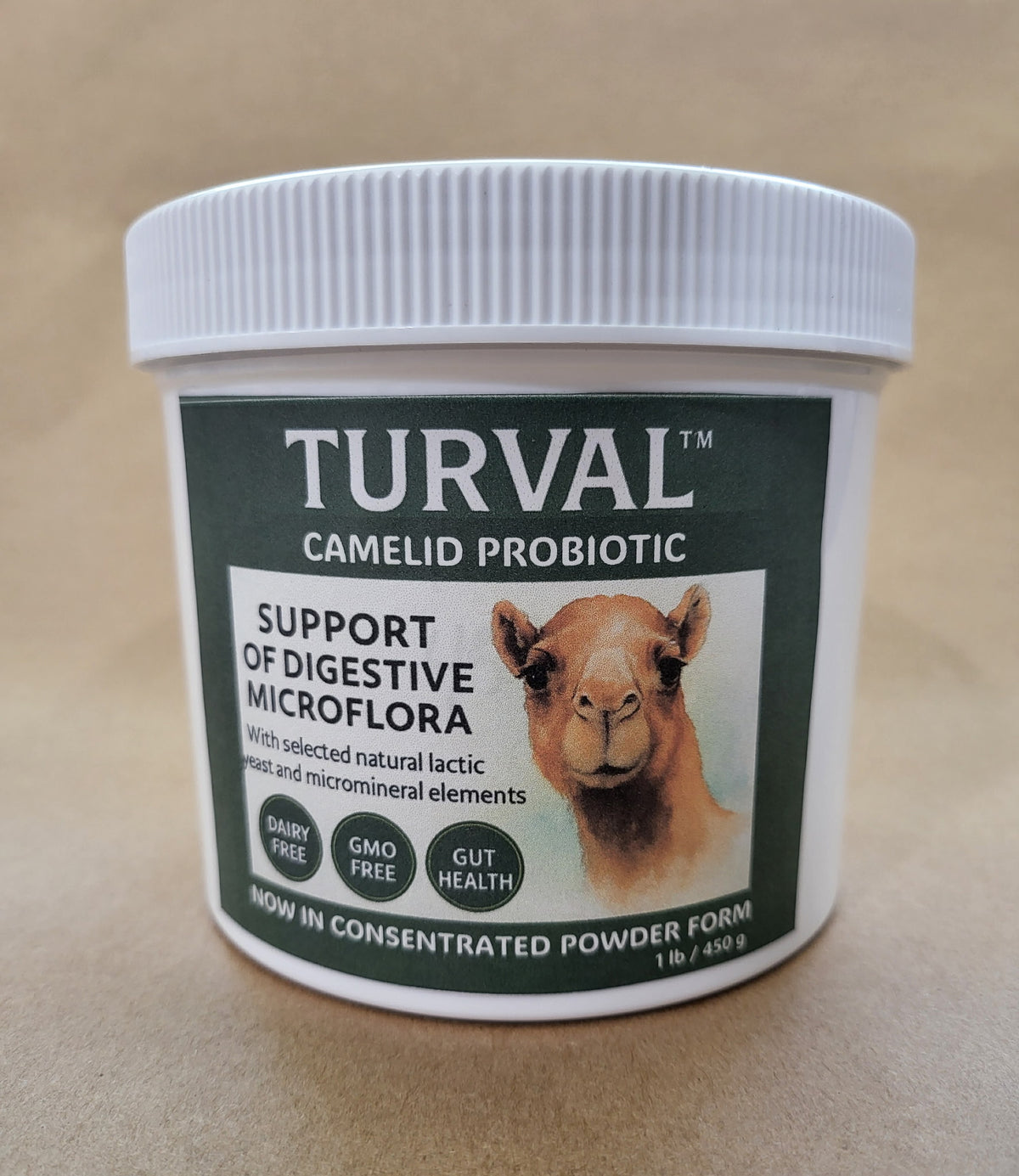 Turval Probiotic Suppliment Powder for Camels: 1/2 lb and 1 lb size