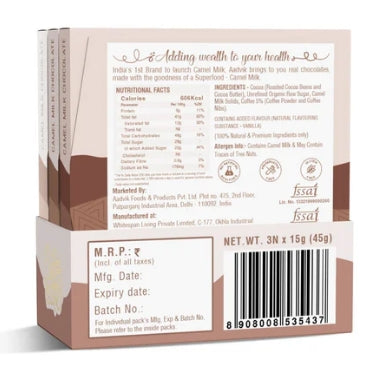 Aadvik Camel Milk Chocolate THREE PACK MINIS