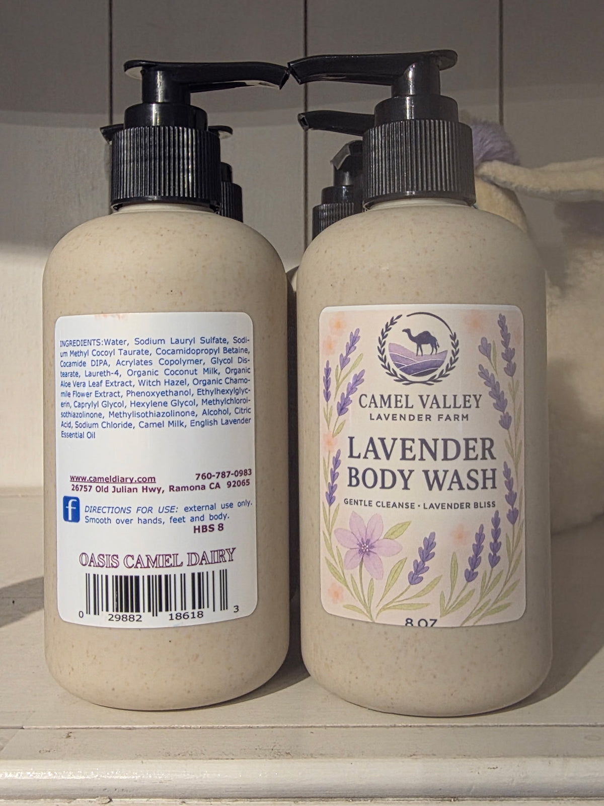 liquid body wash, Camel Milk & Lavender